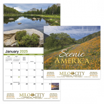 Scenic America Appointment Wall Calendar - Stapled